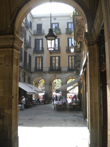 Many city blocks hide interior courtyards, that allow for an easier, less stressed place to relax