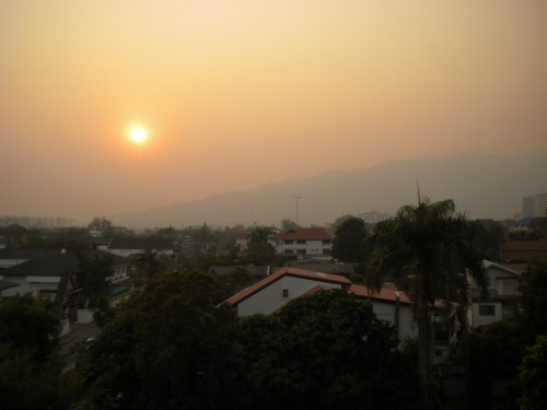 Chiang Mai 6 - Sunset from Hostel