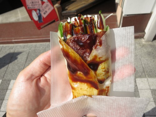 Food 16 - Peking Duck Skin Rollup Thing