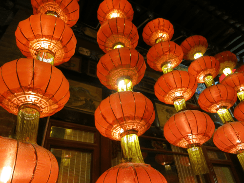 Pingyao 28 - Lanterns at Night.