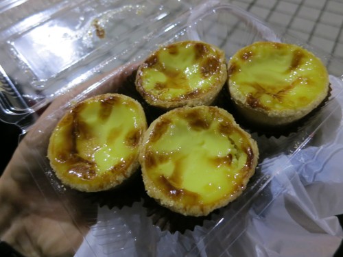 Sweet egg tarts (again, similar to the Portugueuse Egg Tarts I found in Shanghai).  This version was made with Black Tea, however, adding yet another subtle layer of flavor