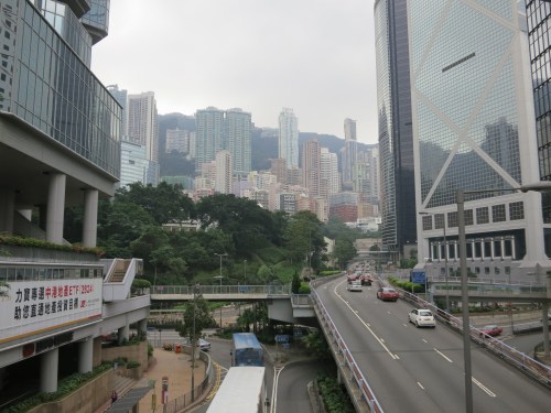 The heart of the city is hemmed in between a rising mountain range to the South (seen here) and the harbor to the North