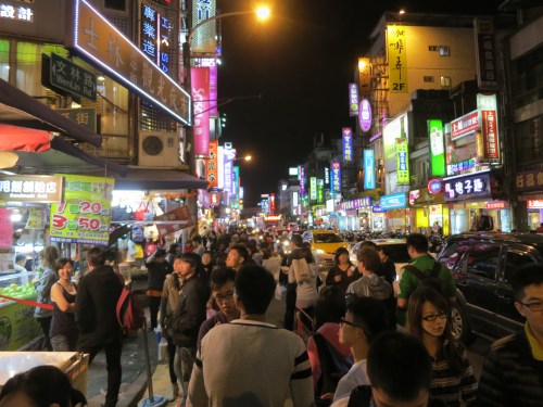 Stalls along the outer edge of Shilin Night Market
