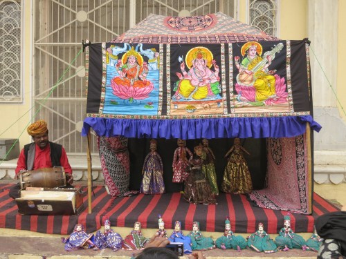 A puppet show near the City Palace