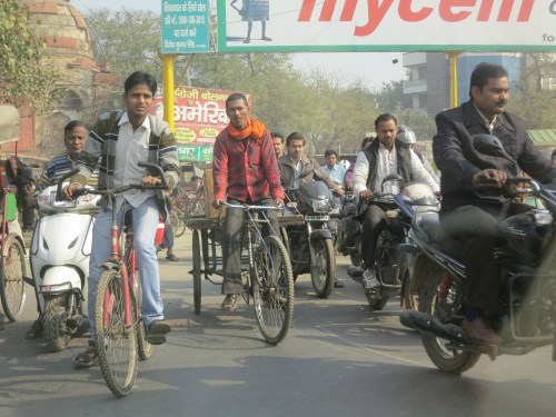 Agra is another one of those "Head-on-a-Swivel" places, where traffic seems to come at you from every angle