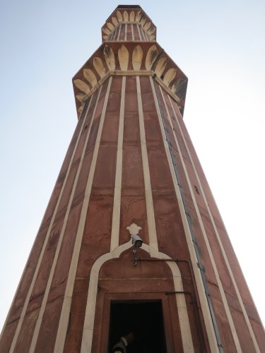 As mentioned above, one of the two minarets, each standing 40 meters high, is open for the public to climb.  The views back over the Old City of Delhi were certainly worth the exertion
