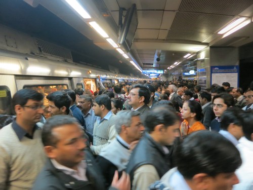 I always held the assertion that the subway systems of the likes of Tokyo and Beijing were the most crowded in the world -- that is, until I attempted the Delhi metro system 