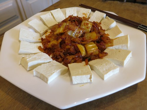 My first crack at the South Korean dish of Dubu Kimchi (complete with Makgoelli to drink!)
