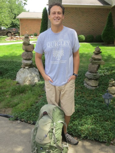 With pack in hand, I'm ready to depart