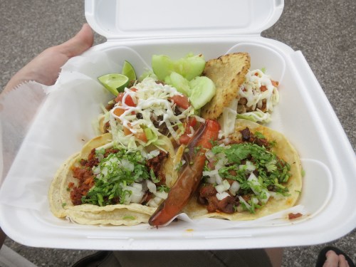 Taco Trucks are a big part of the food scene here in Columbus, so naturally I had to indulge myself with a few tacos and sopes