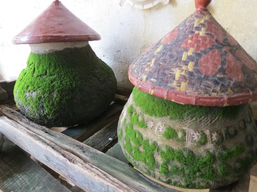 Water jars are a common sight outside of any temple or residence, but I found this moss-covered pair to be particularly photogenic