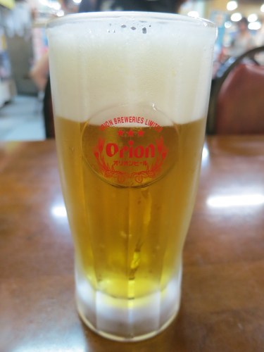 Even though the flavor is nothing particular to write home about, it is still hard to beat a frosty glass of Orion beer after sweating it out all day in the island’s tropical heat and humidity