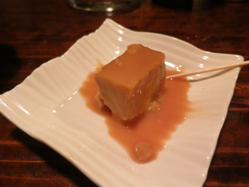 As mentioned above, Okinawans have their own unique variety of tofu.  Additionally, they also create their own version of fermented tofu, or “Tofuyo,” which – if it wasn’t already pungent enough – they then douse in a sticky, spicy sauce to up the flavor quotient.  Now I’ve eaten my fair share of Stinky Tofu in my travels through Taiwan and China, but that stuff is nothing compared to the funk that is Tofuyo.  Eat with caution (seriously).