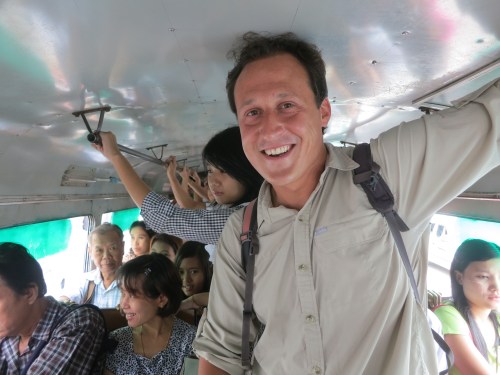 A shot of me attempting to navigate the city's bus system