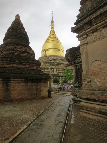 The Mya Zedi as framed by the Gu-byauk-gyi Temple
