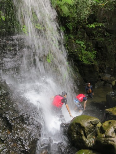 Unbeknownst to me at the time (seeing as I don’t speak Japanese and the guide didn’t speak English), our path actually took us through the afore-mentioned waterfall.  And chalking it up to the “Learn something new every day” adage, I have now learned that my camera can take a direct hit from a waterfall.  Who knew?