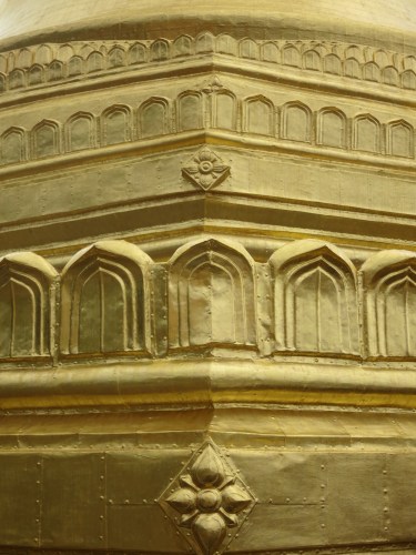 The gold-leaf exterior of the Law-ka-nan-da Pagoda