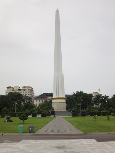 The Independence Monument near the center of town