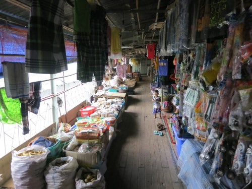 A small child who was curious as to why there was a big Westerner walking around the market